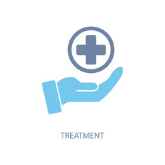 Obraz premium treatment concept line icon. Simple element illustration. treatment concept outline symbol design.