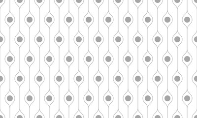 Grey ogee abstract seamless pattern background. Vector Repeating Texture.