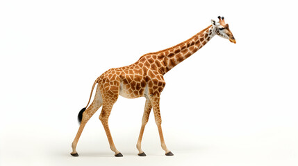 Naklejka premium A curious giraffe with a long neck