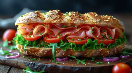 Long Bread Sandwich: Classic and Filling