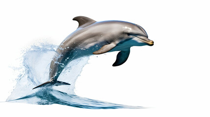 A graceful dolphin leaping out of the water
