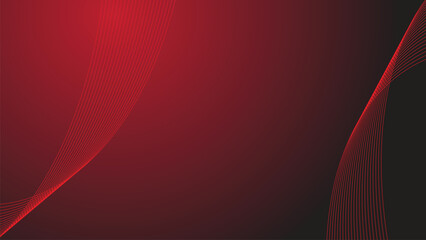 Red gradient  with curve line background wallpaper vector image for backdrop or presentation
