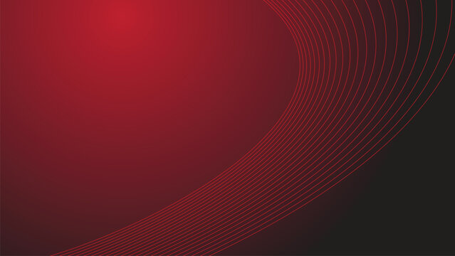 Red gradient  with curve line background wallpaper vector image for backdrop or presentation
