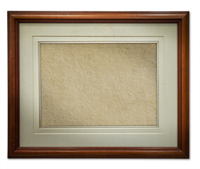 old wooden empty picture frame