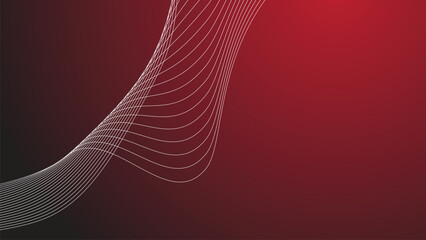 Red gradient  with curve line background wallpaper vector image for backdrop or presentation