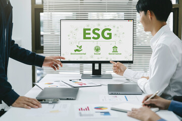 ESG environment social governance investment business. ethical and responsible business concept. ...