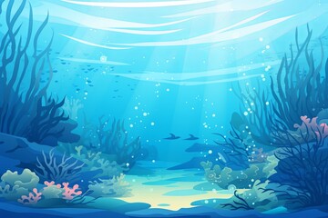 Sea underwater background. 