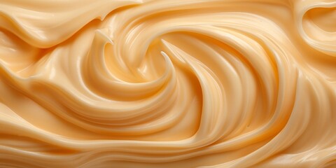 Creamy Delight. A Close-Up View of a Tempting and Irresistible Cream Swirl