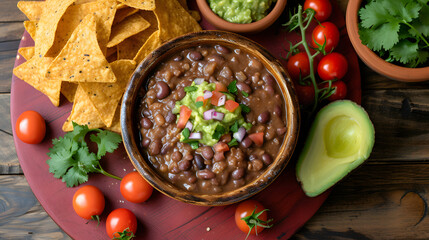 Vegetarian Mexican Food Concept - obrazy, fototapety, plakaty