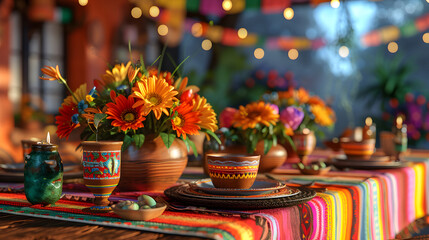 Cinco de Mayo table for mock up