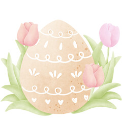 easter card and flowers 