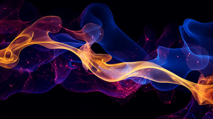 Fluid dynamics captured in dark azure and violet hues, highlighting joints and connections in a medical imaging context.