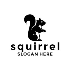 squirrel vector logo design. modern squirrel logo template