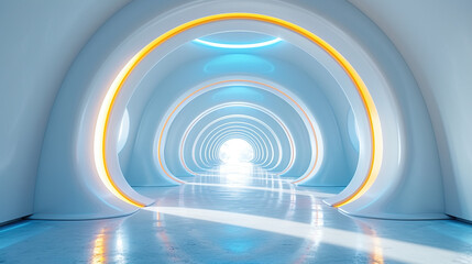 Light through the tunnel. Created with Ai