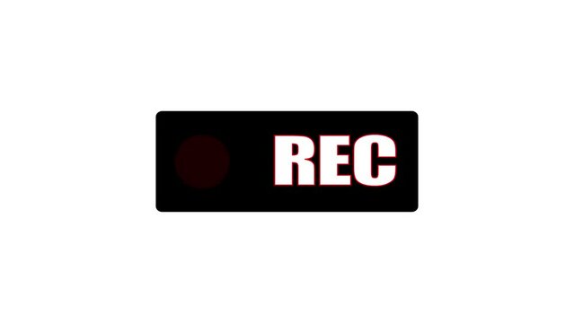 Rec. live icons of recording buttons. video recording Sign on a white background. Red and black symbol for the start of recording audio or video on the camera. Logo for livestreaming
