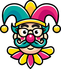 clown,  joker,  April fool's day, colorful style