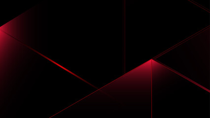  black abstract, polygon, elegant background, red abstract, premium background, red blank product background science, futuristic, energy technology concept. Digital image of light rays