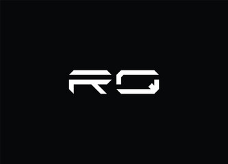 RO Letters Logo Design Slim. Creative Black Letter Concept Illustration