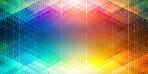 Obraz premium Colorful Geometric Mosaic Art with Rainbow Gradient