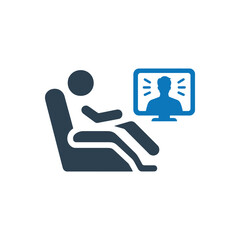 Reclining Chair Icon, Waiting room icon