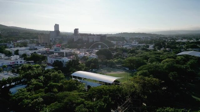 TUXTLA GUTIERREZ, MEXICO - NOVEMBER 20th, 2023 Aerial view of Tuxtla Gutierrez