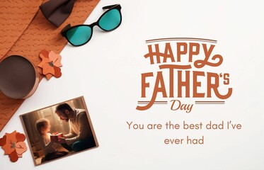 Happy Father's day banner design and greeting card for social media 