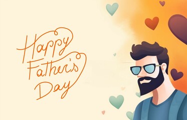 Happy Father's day banner design and greeting card for social media 