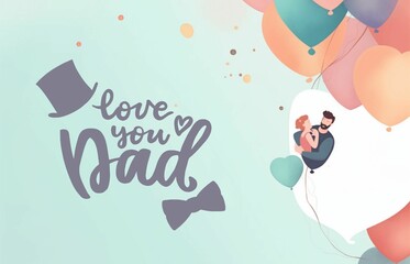 Happy Father's day banner design and greeting card for social media 