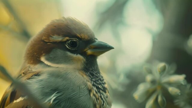 sparrow close up