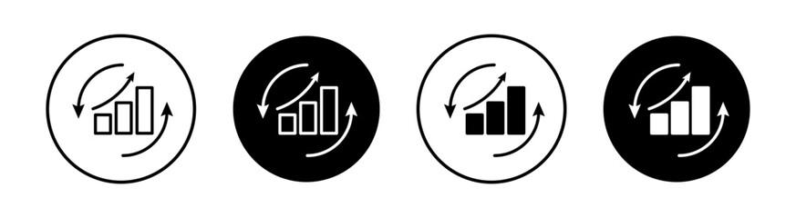 Continuous improvement vector line icon illustration.