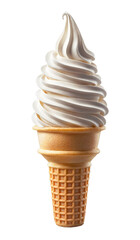soft serve ice cream isolated on a white background. transparent PNG