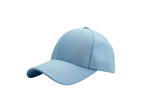 Blue baseball cap mockup isolated on transparent background