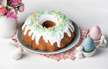 Easter Bundt Cake with Easter Eggs