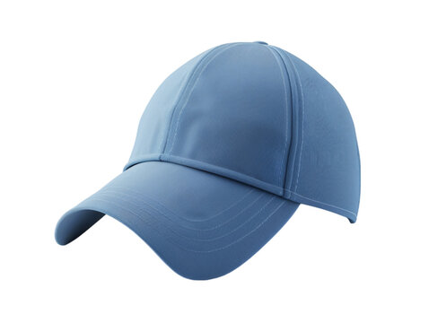 blue baseball cap mockup isolated on white background