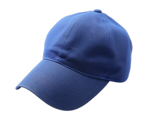 blue baseball cap mockup isolated on white background