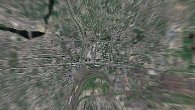 Earth Zoom from Chelyabinsk City - Russia