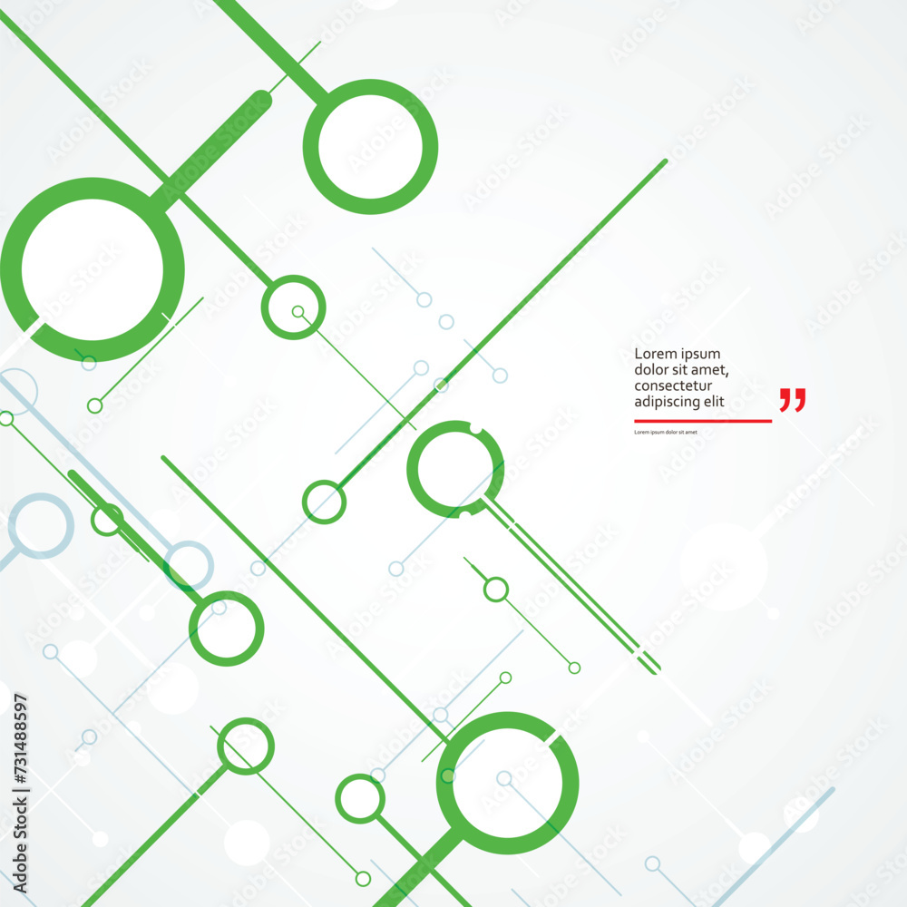 Aufkleber vector connect lines and dots. banner template for technology and social communication