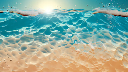 Abstract beautiful beach background with crystal clear water