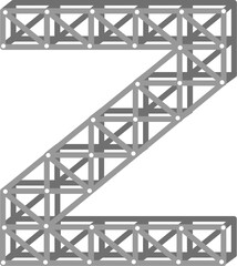 Rigging Stage Letter Alphabet Vector Z