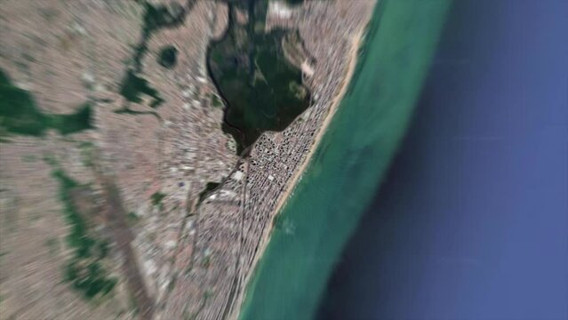 Zoom from space on Recife City - Pernambuco - Brazil - Zoom In