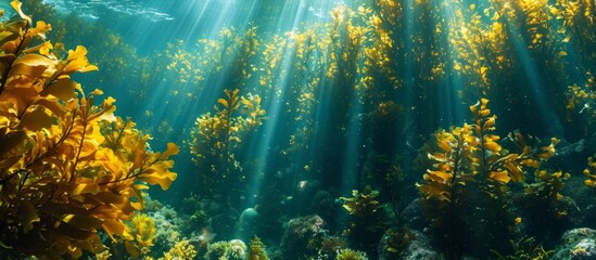 Obraz premium Kelp forests are mostly found along the Pacific Coast.