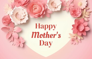 Fototapeta na wymiar Happy Mother's day greeting card 