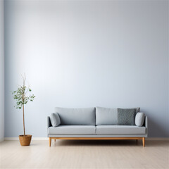 Fototapeta na wymiar a sofa in the living room, Minimalist Photography,
