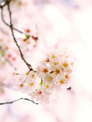 満開の桜を見上げて
