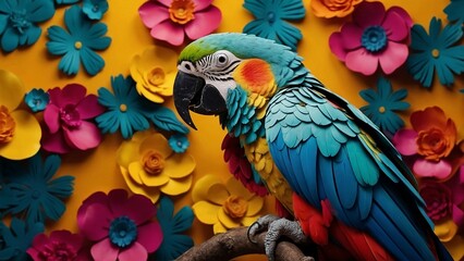 Obraz premium blue and yellow macaw