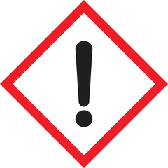 Square hazard caution sign . Exclamation mark sign . Attention danger sign . Vector illustration