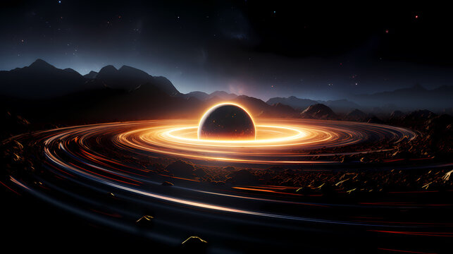 Star system background in the sky, 3D collection of stars in the universe