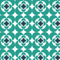 Islamic seamless pattern with tosca color. ramadan kareem seamless pattern