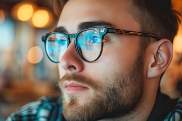 Man wearing glasses, profile picture.