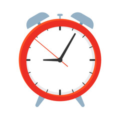 Illustration of alarm clock in modern style. Alarm clock illustration in minimalistic style